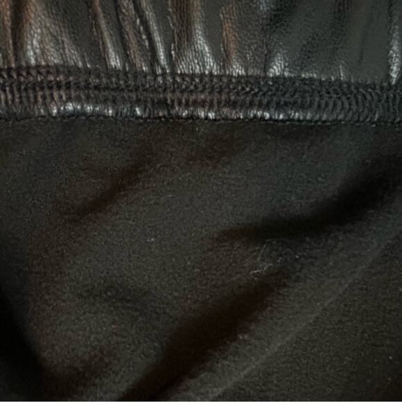 ee:some Faux Leather Pants Womens Size L Black 70's Flare Edgy Sexy Moto NWT - Picture 3 of 10